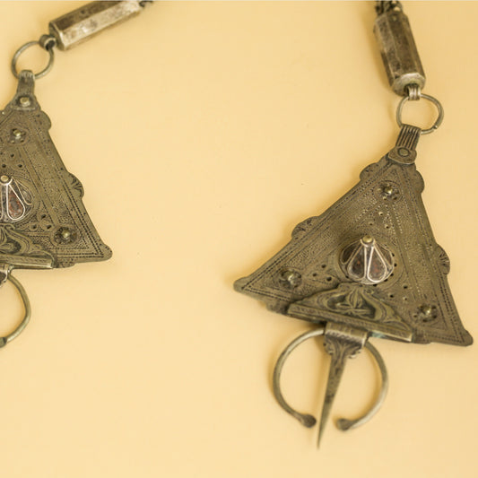 Silver Purple Berber Fibula