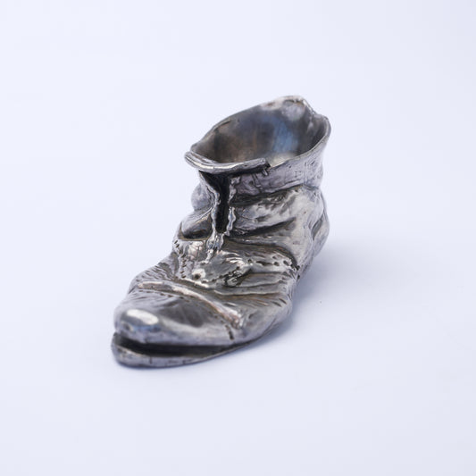 Vintage Silver-Plated Boot Trinket Holder