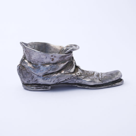 Vintage Silver-Plated Boot Trinket Holder