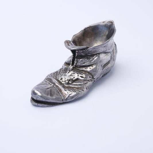 Vintage Silver-Plated Boot Trinket Holder