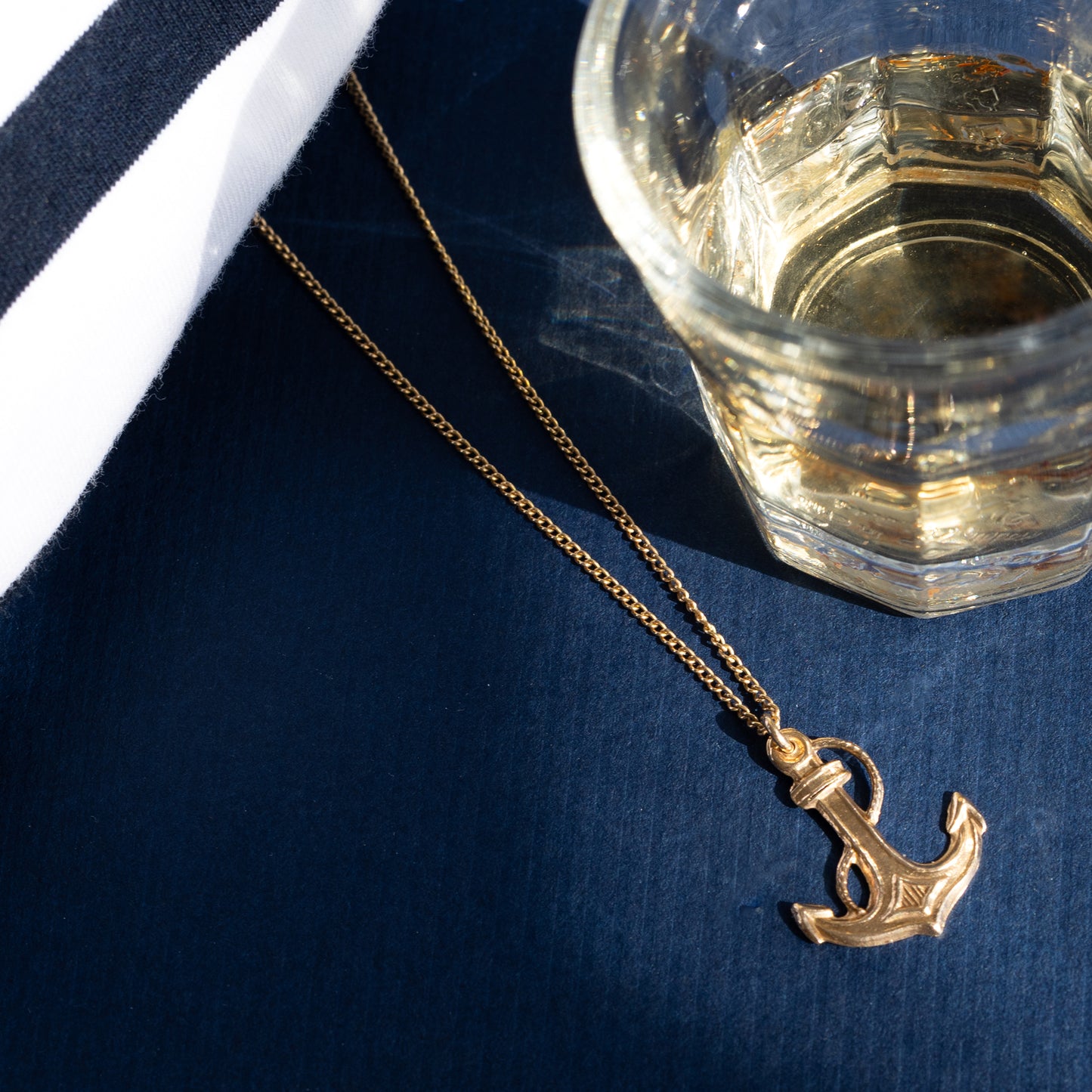 14K Gold Anchor Necklace – Made in Israel | Signed | One of a Kind
