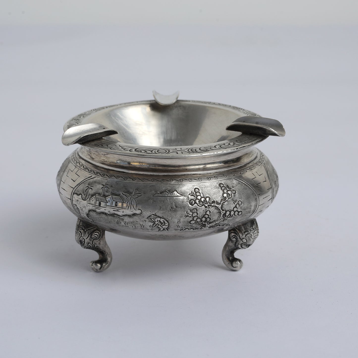 Vintage Sterling Silver Ashtray with Removable Lid – One of a Kind