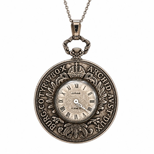 Vintage Silver Watch Pendant Necklace – Maria Theresa Coin