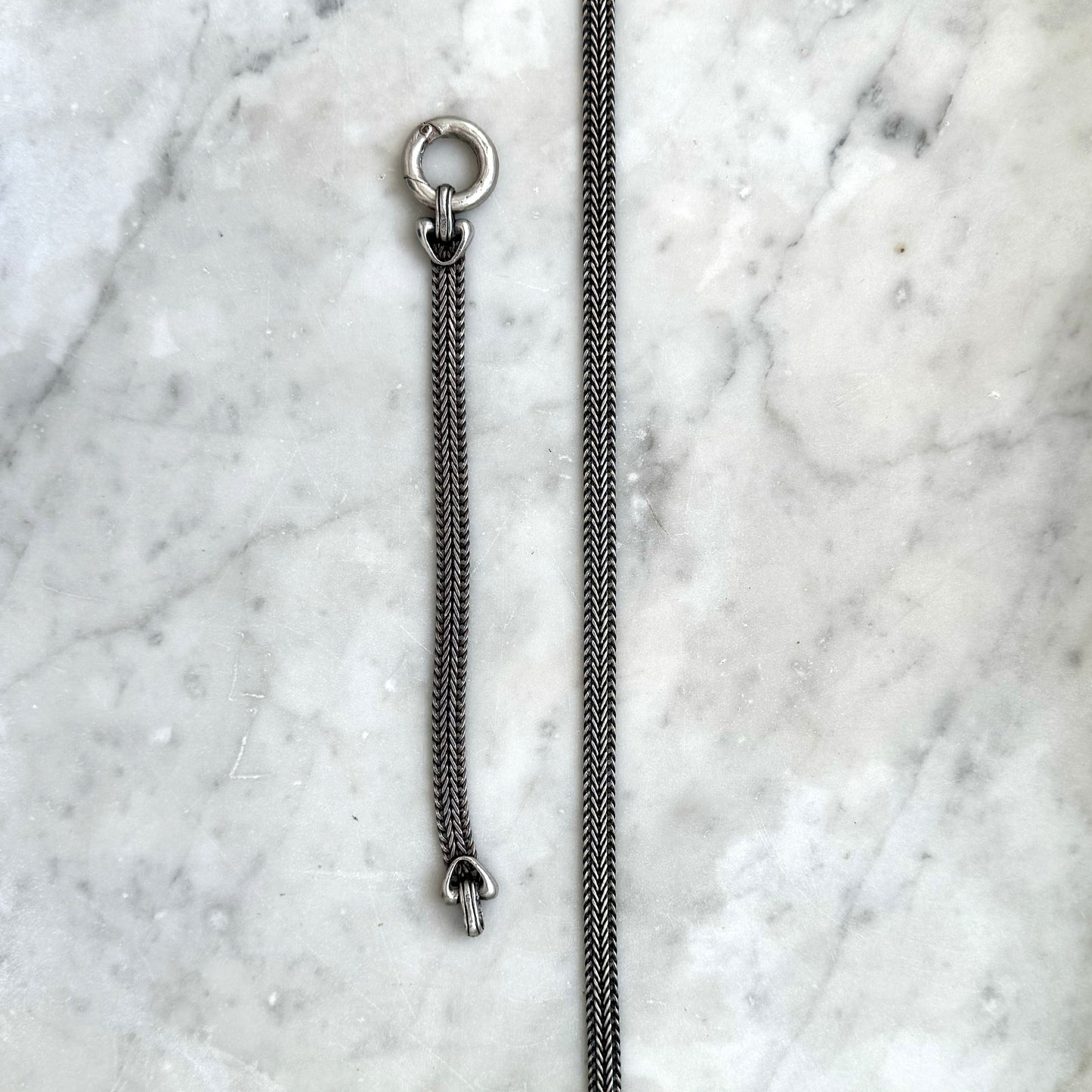 Versatile 1980s Silver Jewelry: Transformable Bracelet and Necklace Set