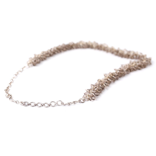 smoky topaz handmade necklace with silver 925 chain