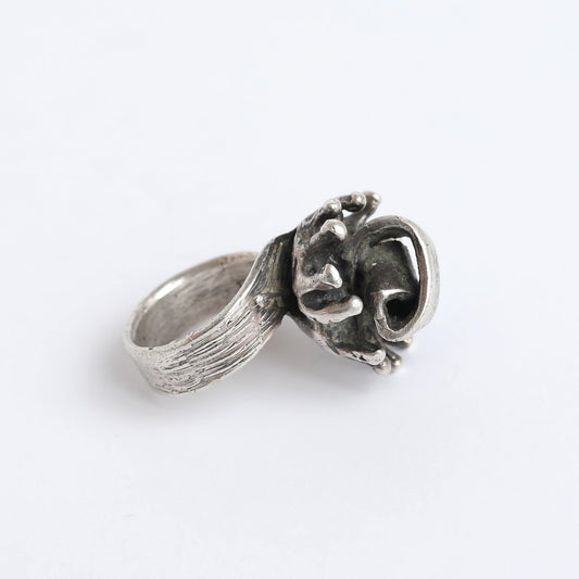 1950s Hand Made Israeli Silver Ring