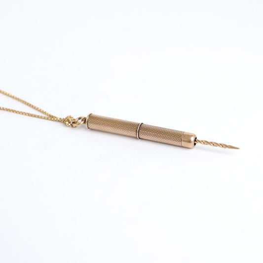 Quality 9ct Gold Cigar Piercer pendant By Cohen & Charles