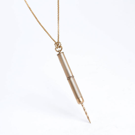 Quality 9ct Gold Cigar Piercer pendant By Cohen & Charles