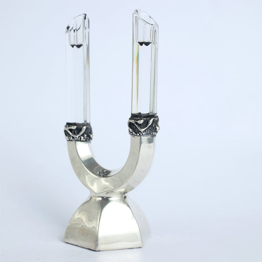 Silver Crystal Candleholder