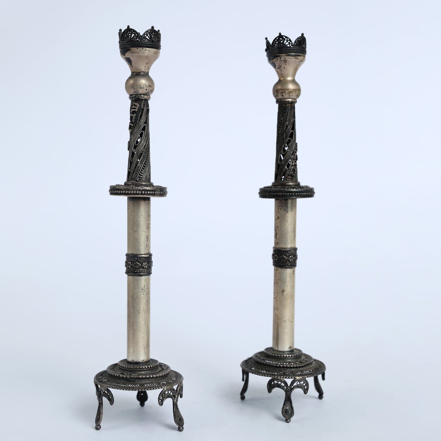 Filigree Shabbat Candles