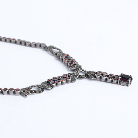 Pomegranate Silver Necklace