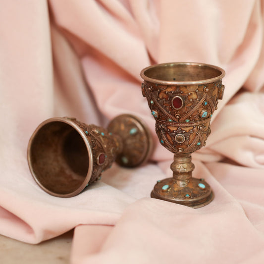 antique Turkmen Wedding Glasses