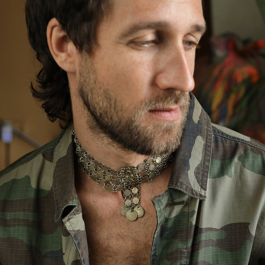 Bizantine Silver Choker Necklace, Yemen