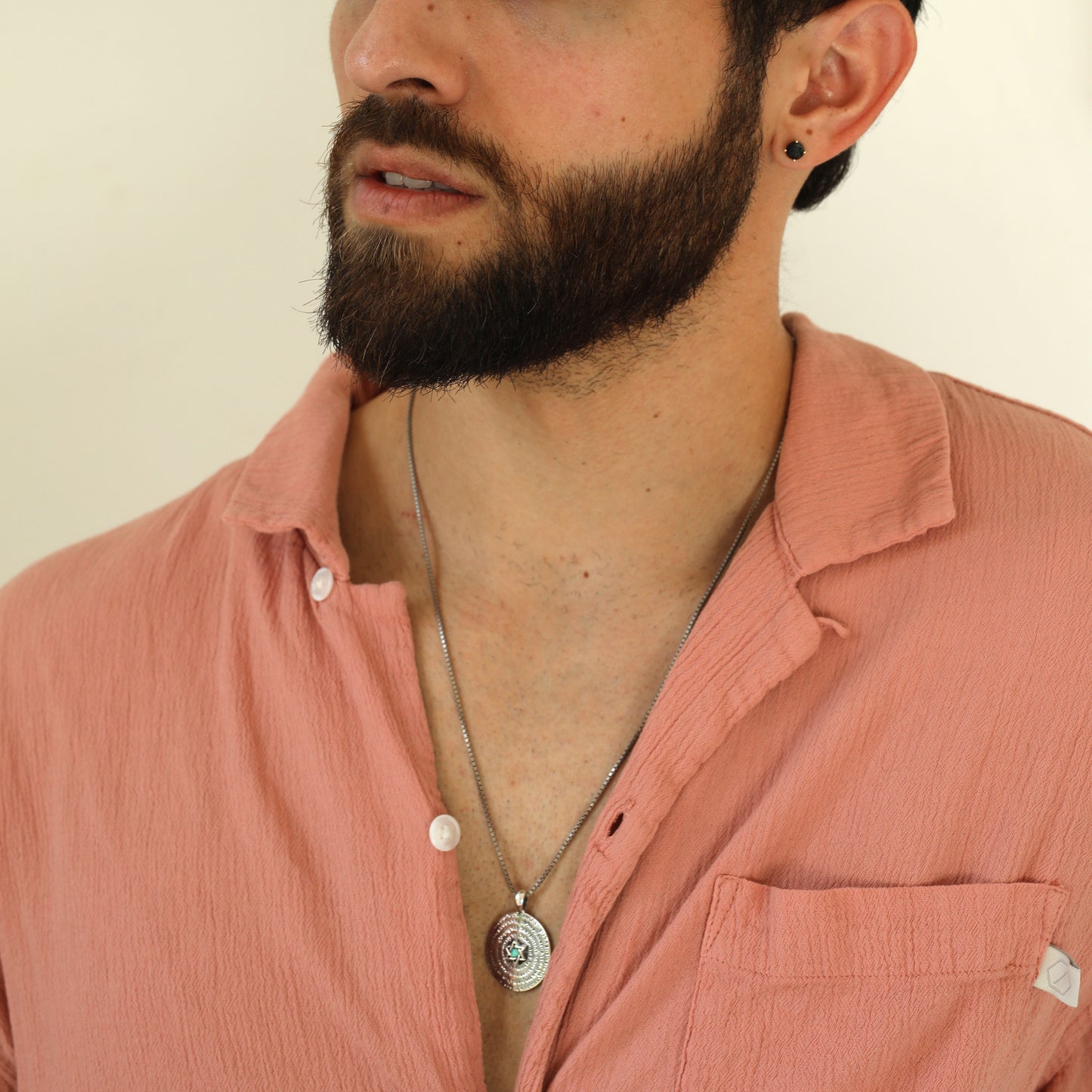 Opal Star of David Kabbalah Pendant in Sterling Silve