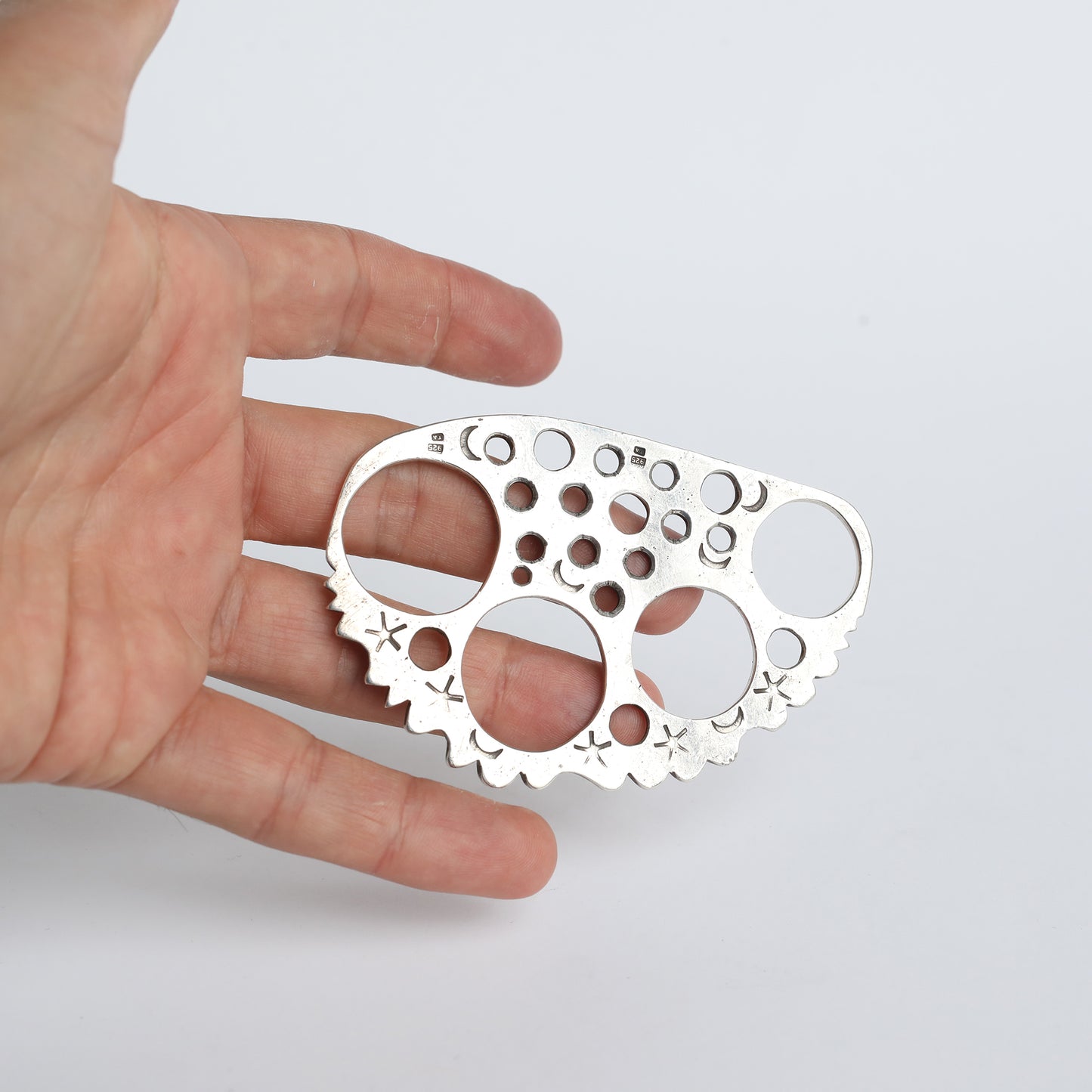 Artistic 925 Sterling Silver Knuckle Duster – One of a Kind