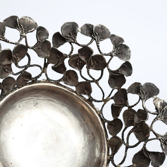 Flower Silver Fruit Bowl