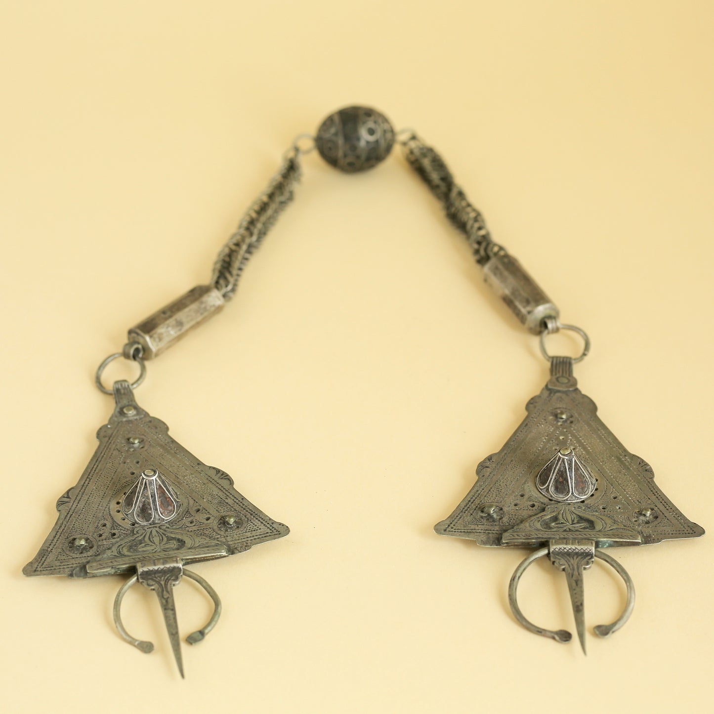 Silver Purple Berber Fibula