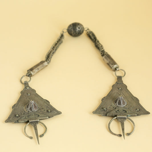 Silver Purple Berber Fibula