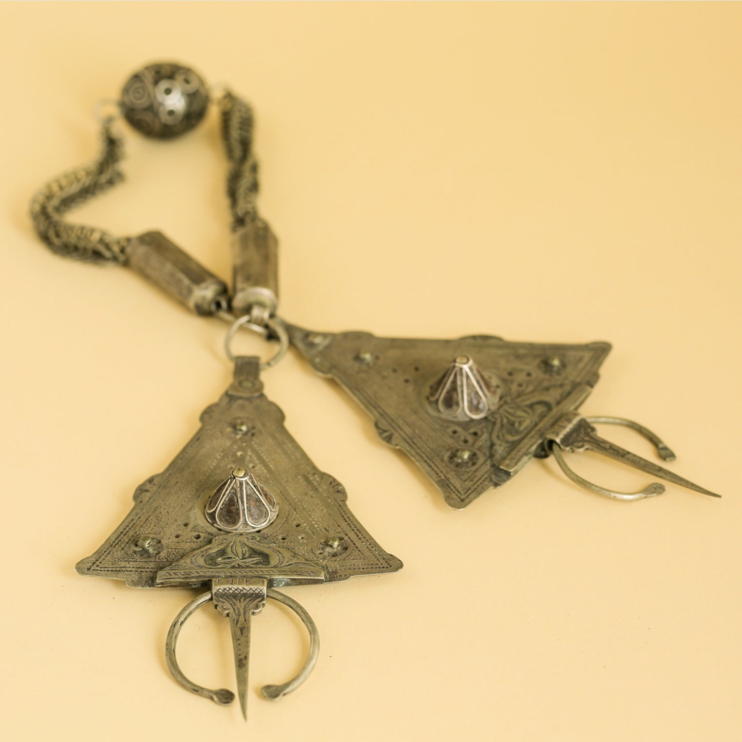 Silver Purple Berber Fibula