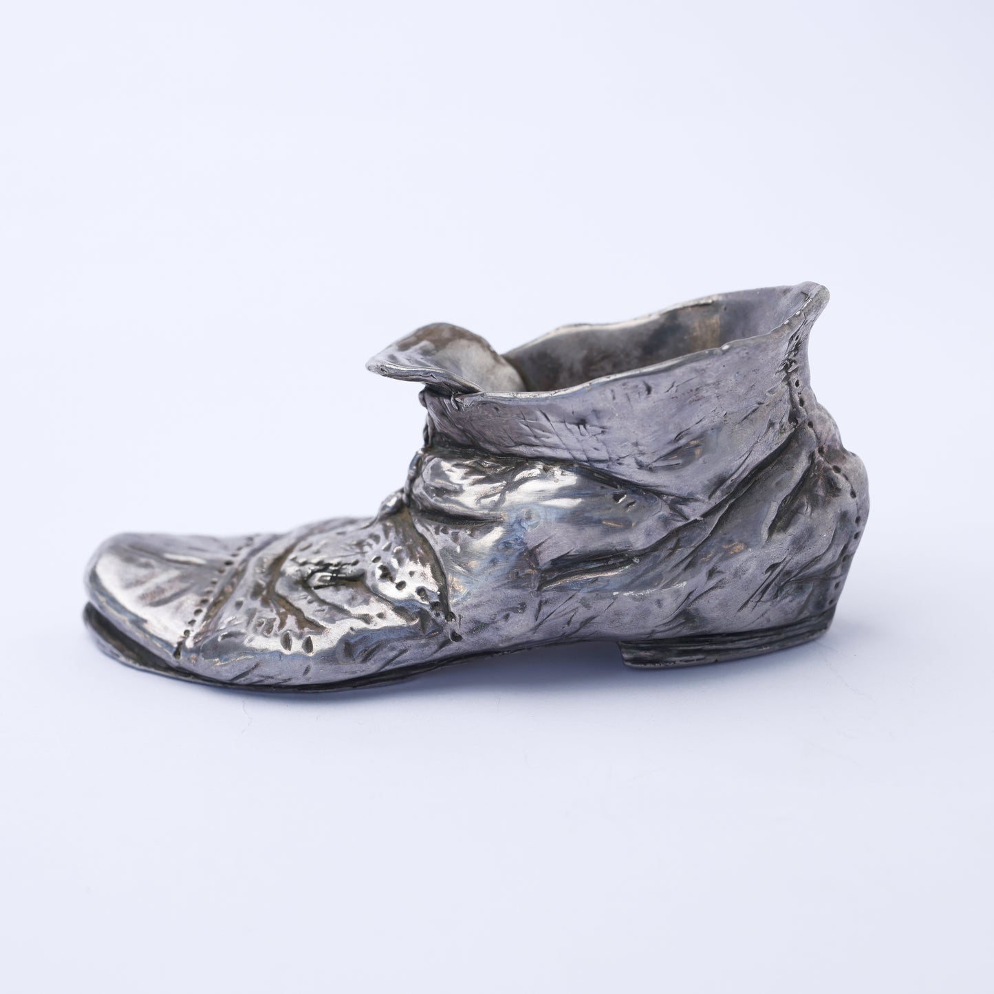 Vintage Silver-Plated Boot Trinket Holder