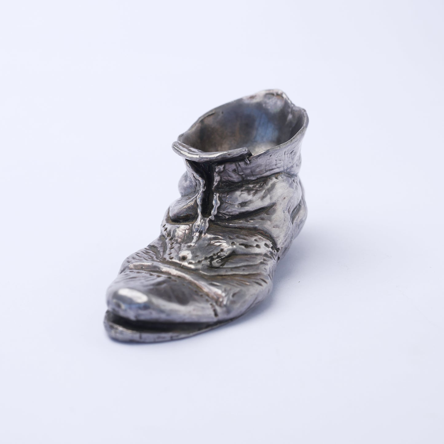 Vintage Silver-Plated Boot Trinket Holder