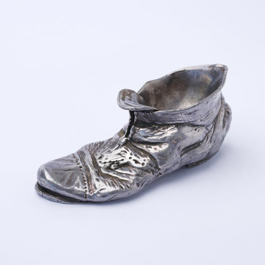 Vintage Silver-Plated Boot Trinket Holder