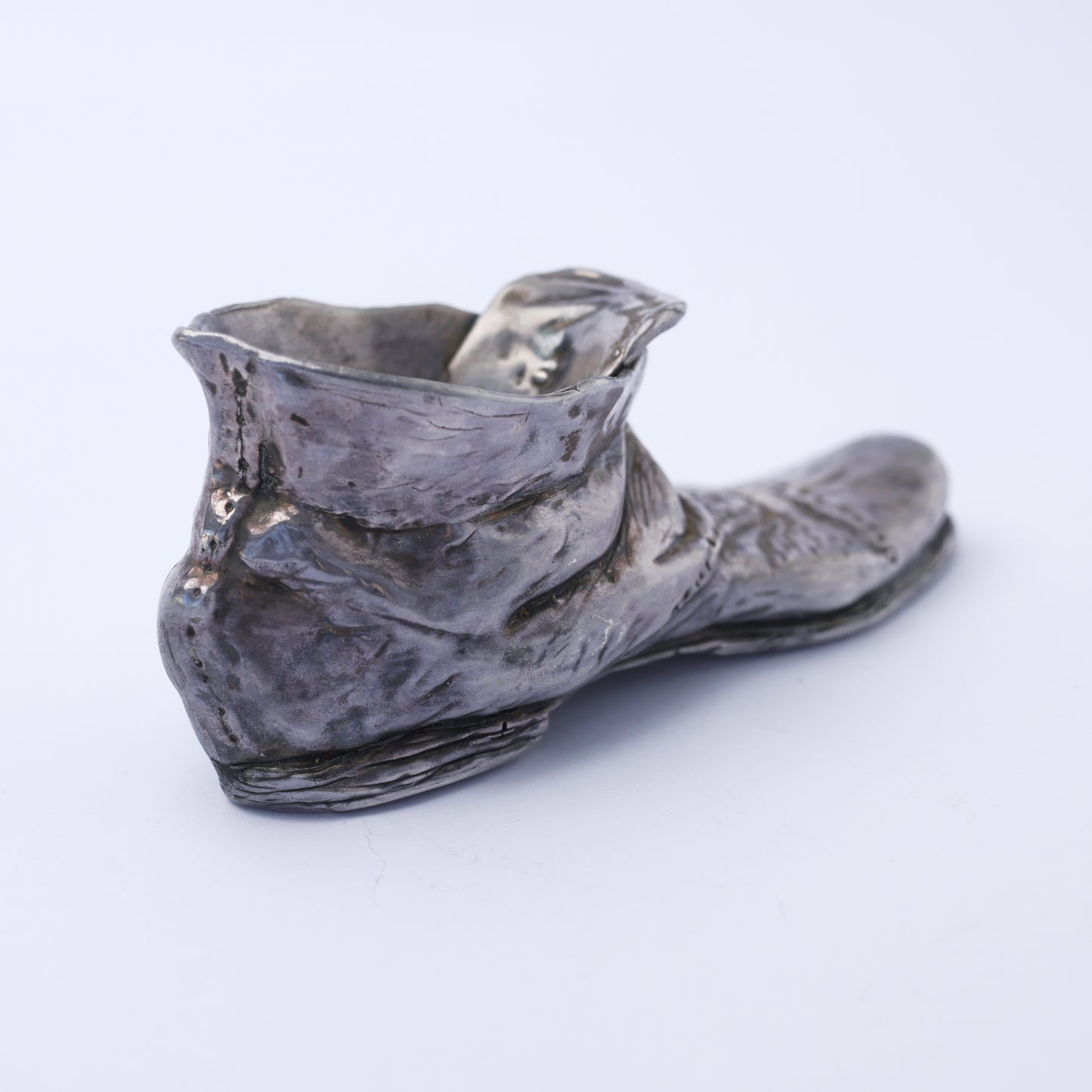 Vintage Silver-Plated Boot Trinket Holder
