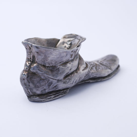 Vintage Silver-Plated Boot Trinket Holder