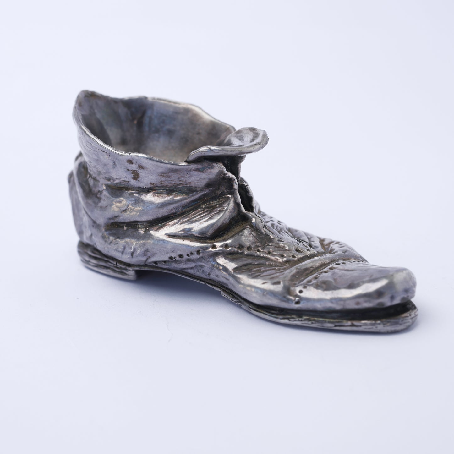 Vintage Silver-Plated Boot Trinket Holder