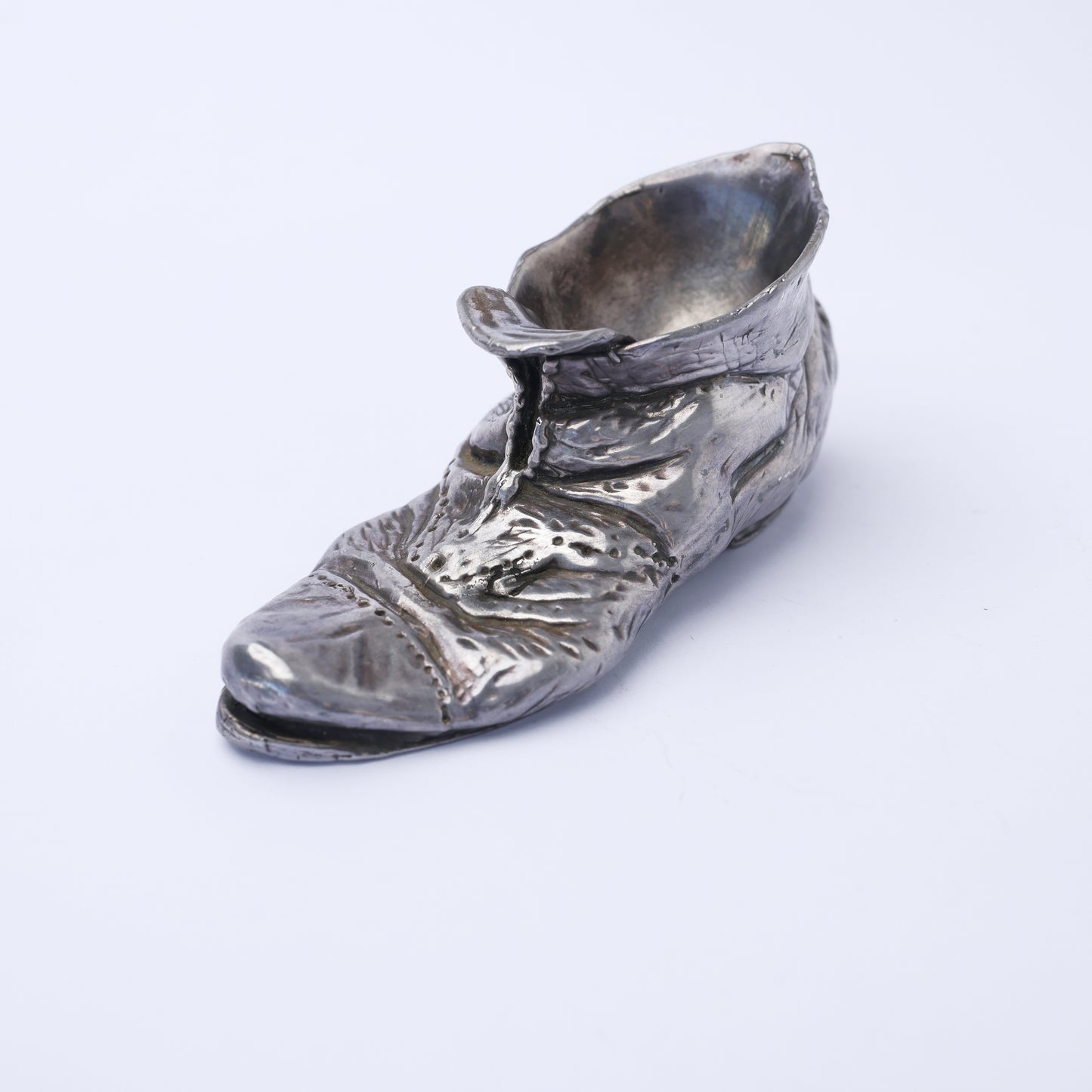 Vintage Silver-Plated Boot Trinket Holder