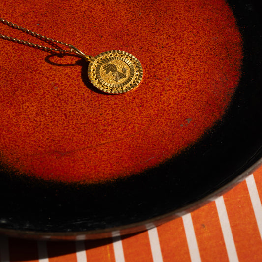 Reversible Gold Medallion Necklace – Unisex | Two Sides, One Story | One of a Kind
