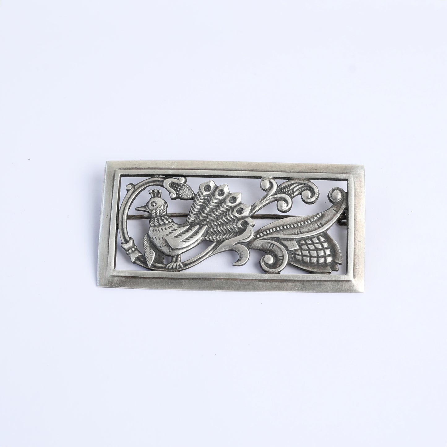 Vintage Soviet Russian Silver Firebird Pin – 875 Silver, 1960s