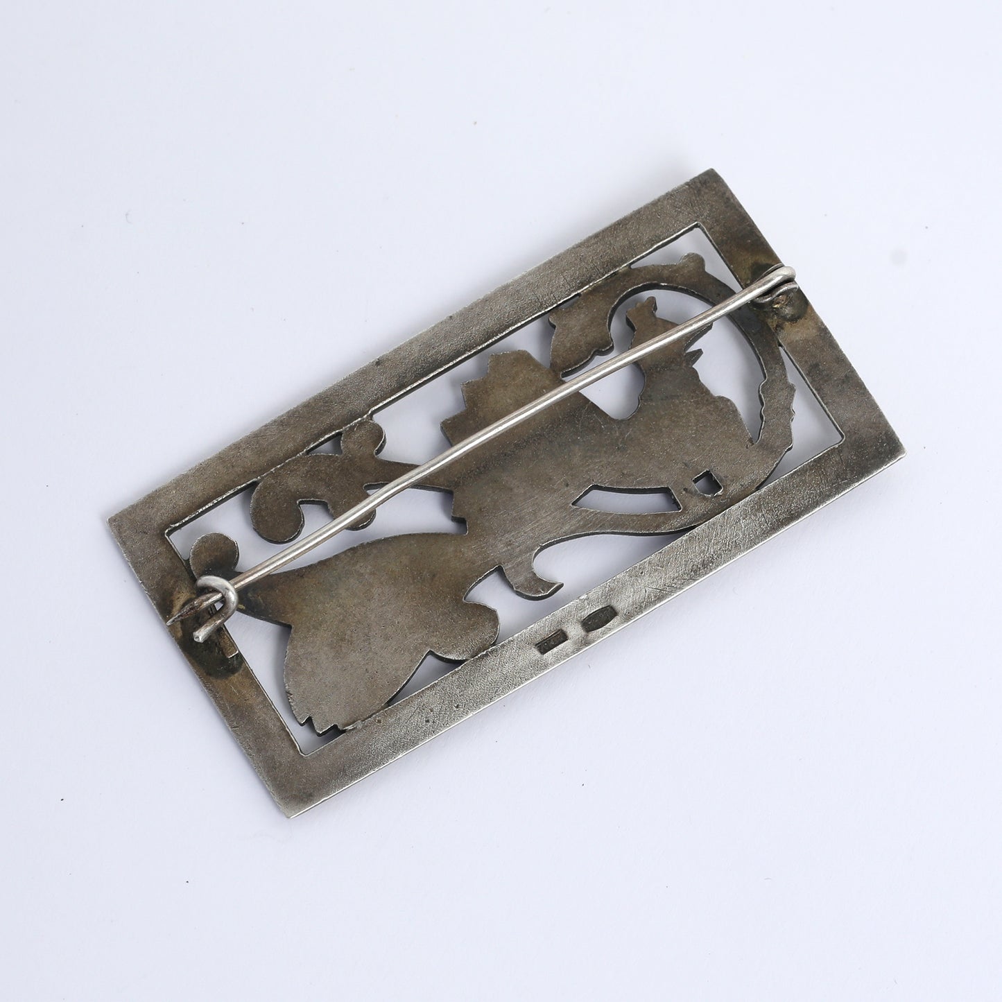 Vintage Soviet Russian Silver Firebird Pin – 875 Silver, 1960s