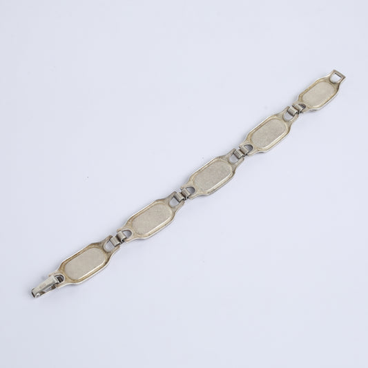 Imperial Green Jade Silver Bracelet