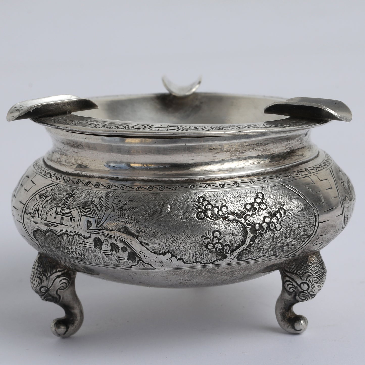 Vintage Sterling Silver Ashtray with Removable Lid – One of a Kind