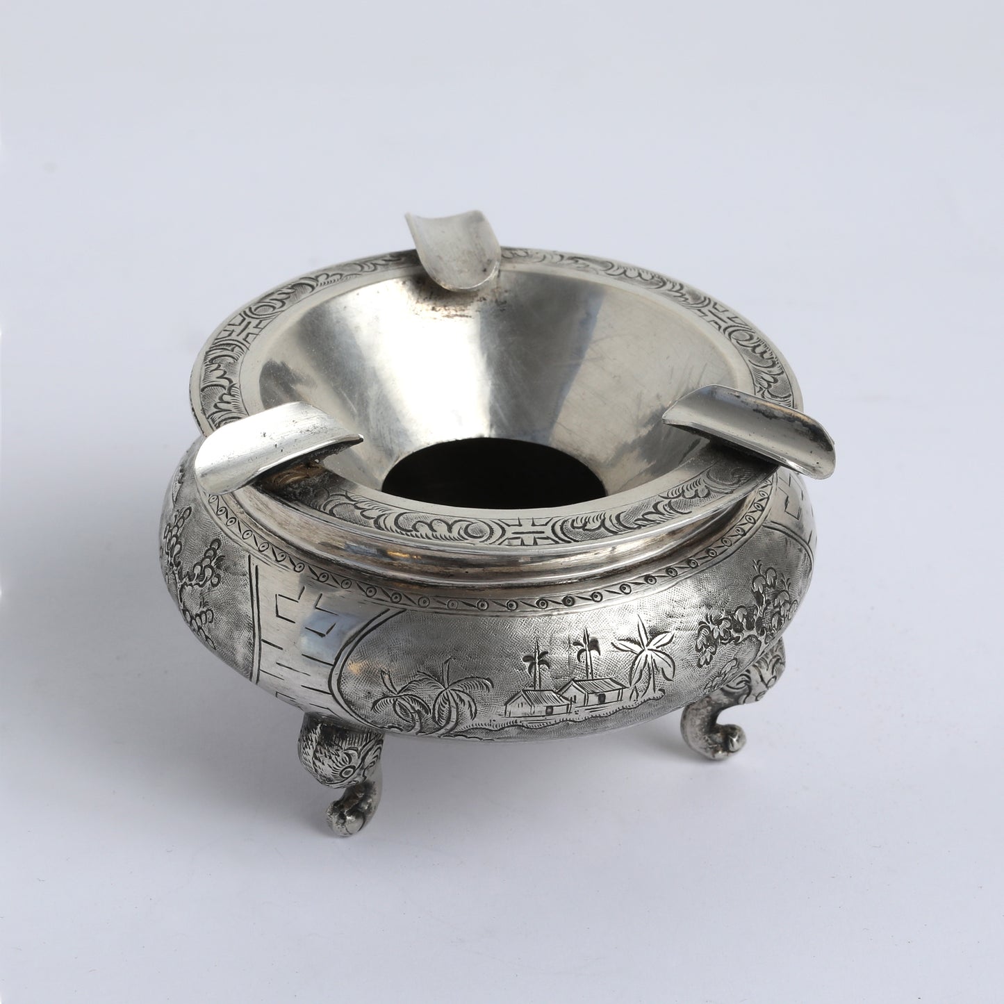 Vintage Sterling Silver Ashtray with Removable Lid – One of a Kind