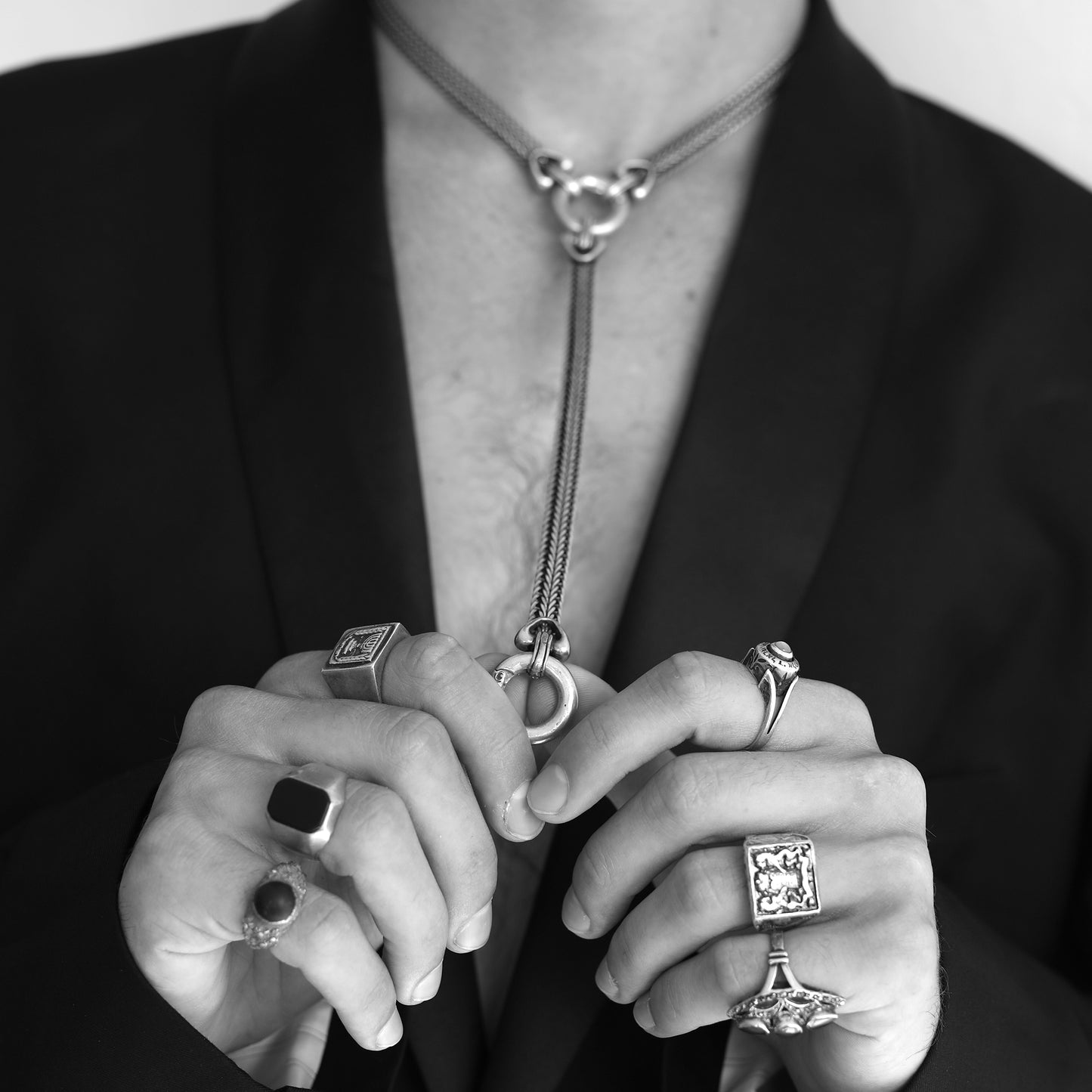 Versatile 1980s Silver Jewelry: Transformable Bracelet and Necklace Set