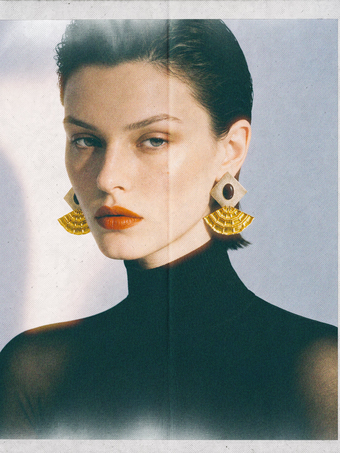 Sculptural Clip-On Earrings by Avi Soffer | Sterling Silver & Black Onyx