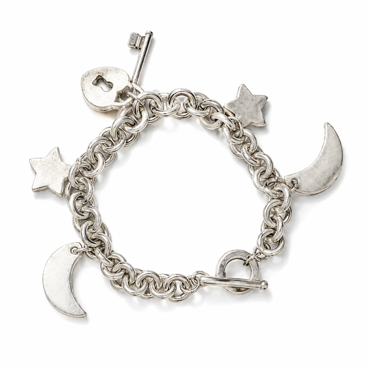 Vintage Tiffany & Co. Elsa Peretti Sterling Silver Charm Bracelet
