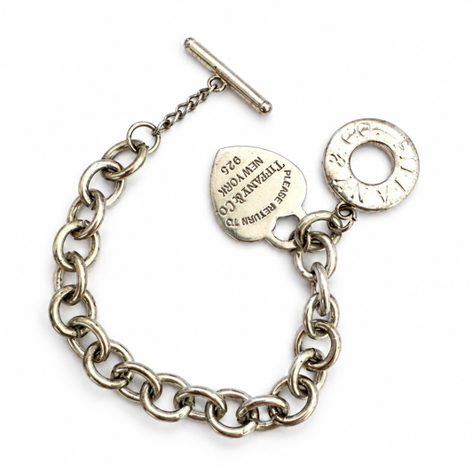 Vintage Tiffany & Co. Return to Tiffany® Sterling Silver Heart Tag Bracelet