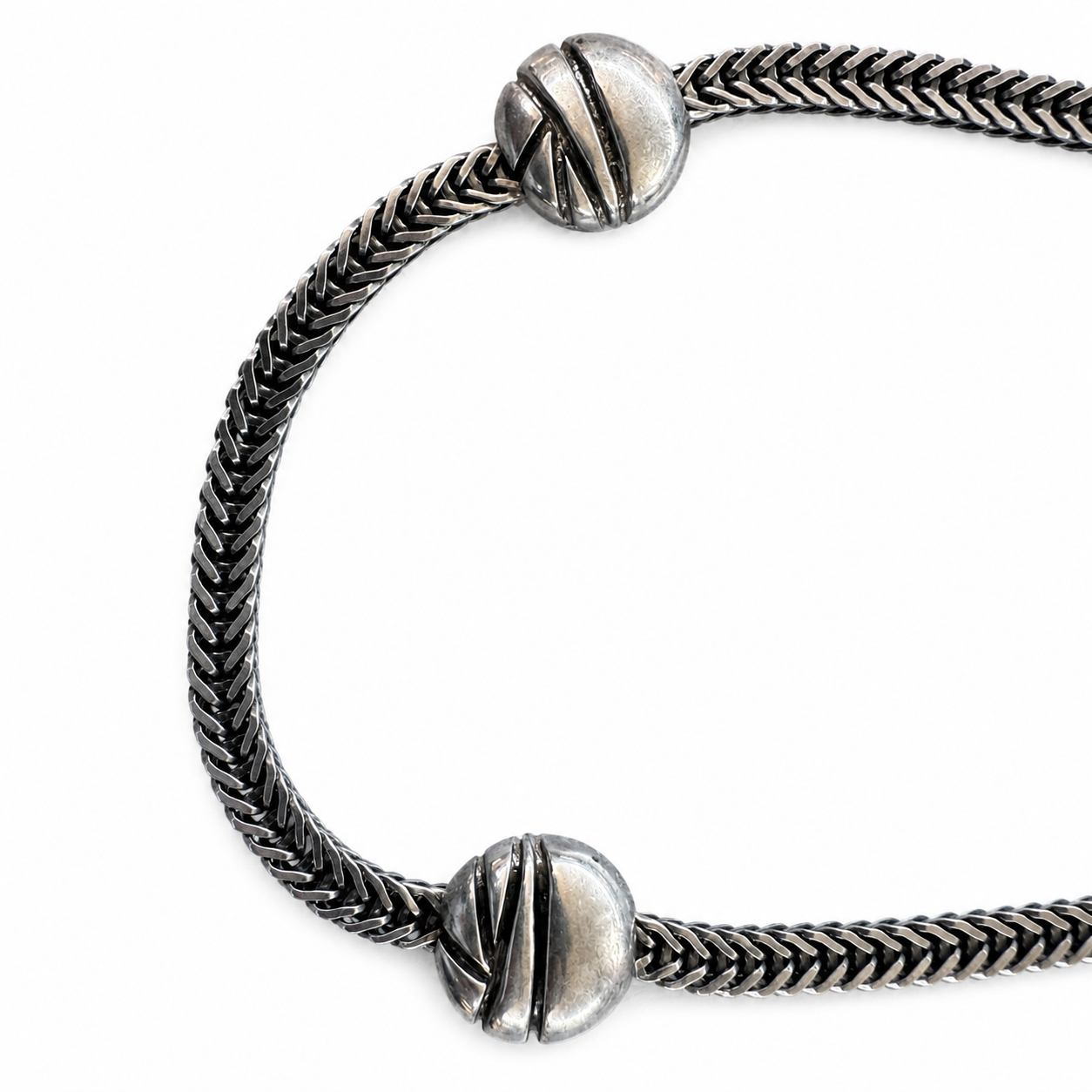 Modernist Sculptural Silver Unisex Necklace