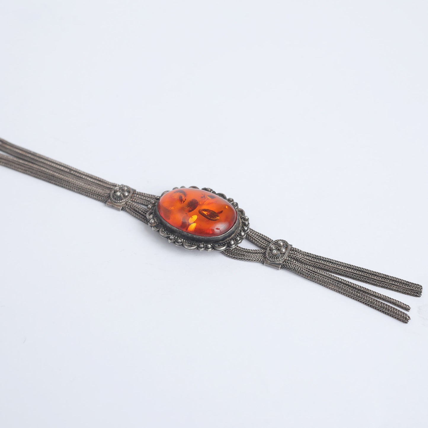 Vintage Amber Pendant Necklace