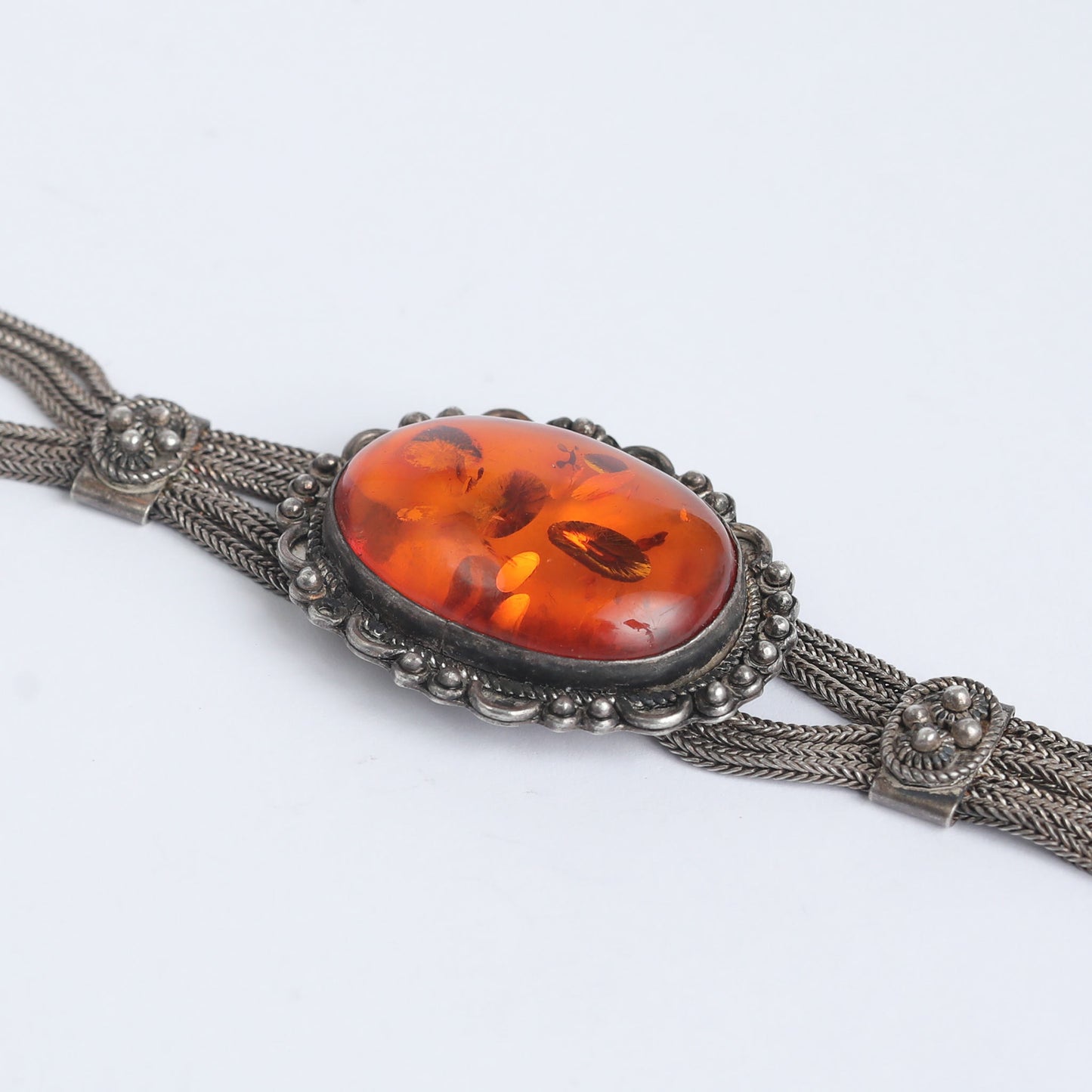 Vintage Amber Pendant Necklace