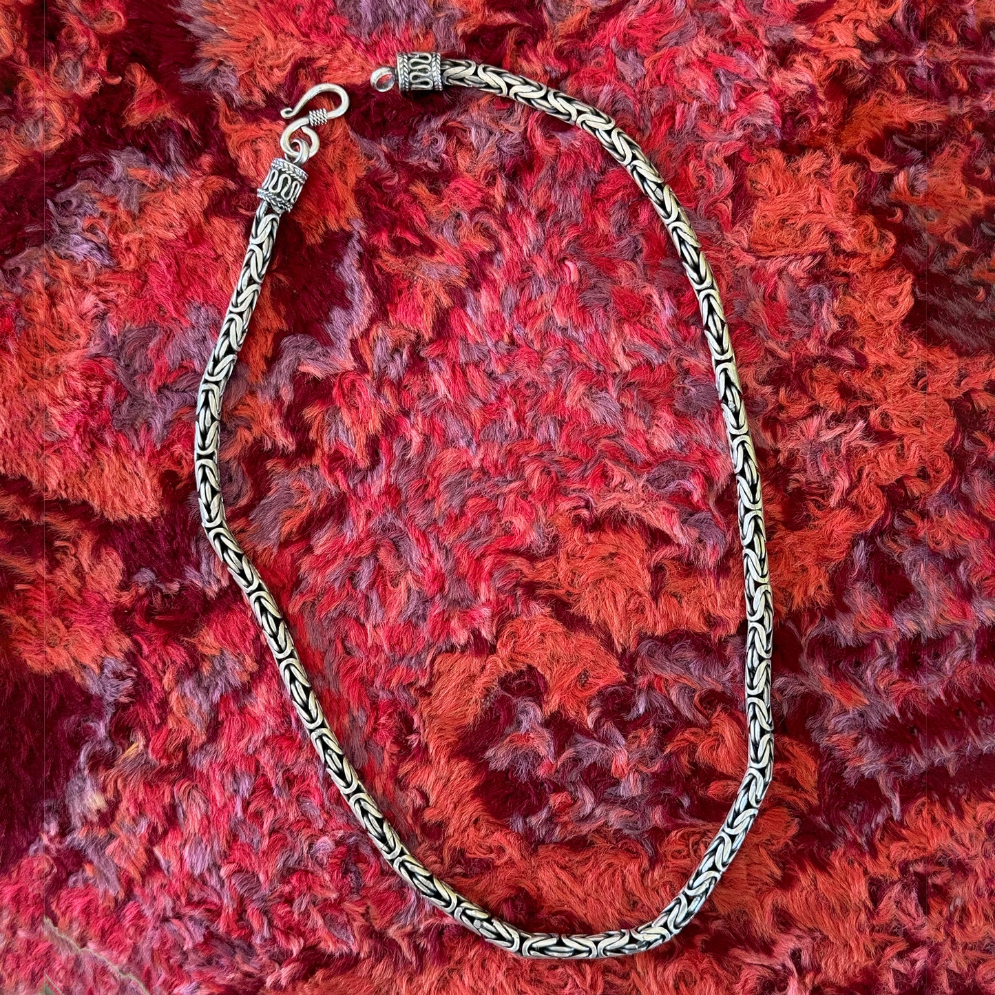 One-of-a-Kind Vintage Elegance: The Sterling Silver Byzantine  unisex Necklace by Suarti from the 70s