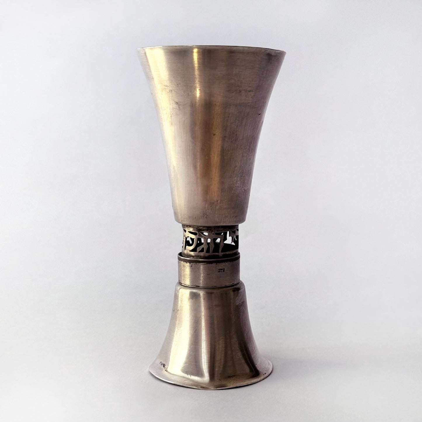 one of a kind dynamic kiddush cup - silver 925