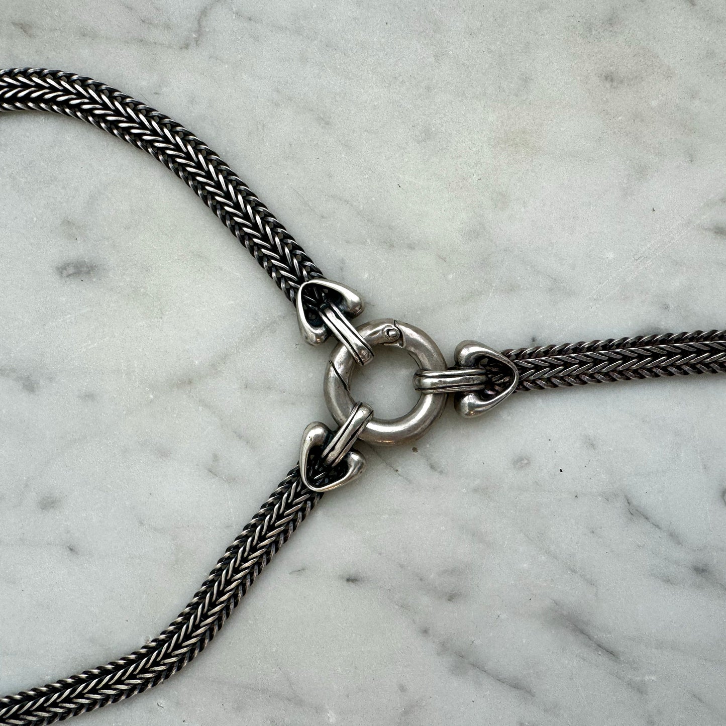 Versatile 1980s Silver Jewelry: Transformable Bracelet and Necklace Set