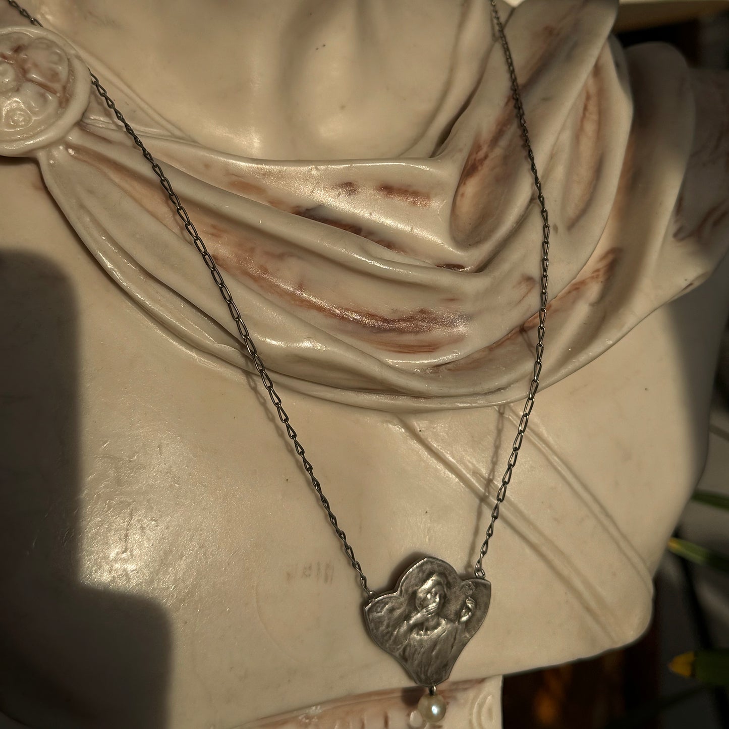 Art Nouveau Silver Pendant, Signed Victor Prouvé, “The Seagull”