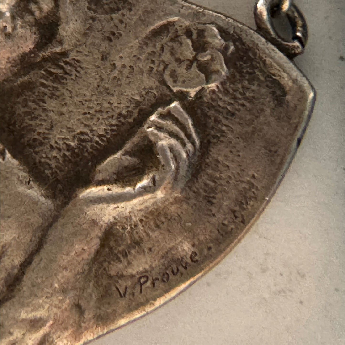 Art Nouveau Silver Pendant, Signed Victor Prouvé, “The Seagull”