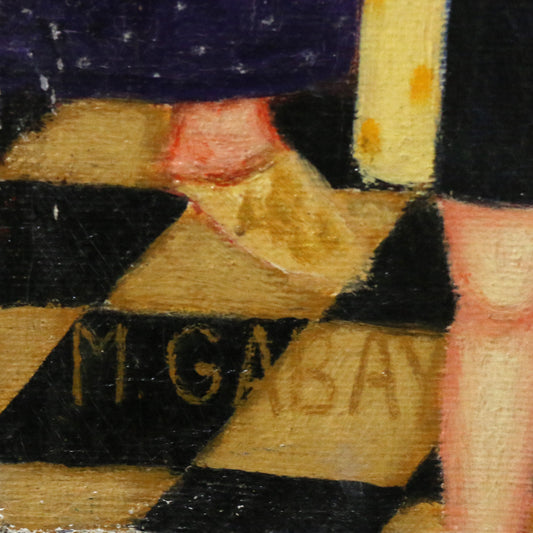 LA BAR MITSVA -  oil on canvas by Moshe Gabay