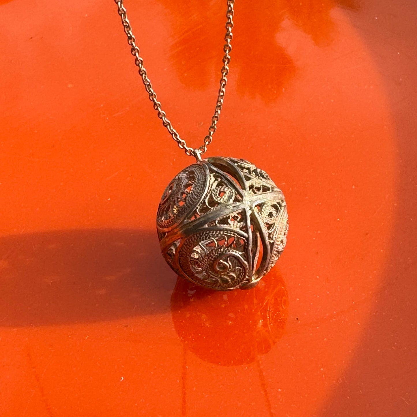 Filigree Silver Ball